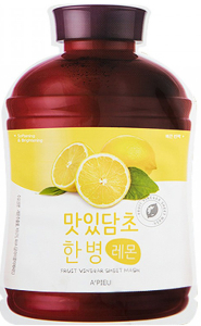 A'Pieu~Осветляющая тканевая маска с экстрактом лимона~Fruit Vinegar Sheet Mask Lemon