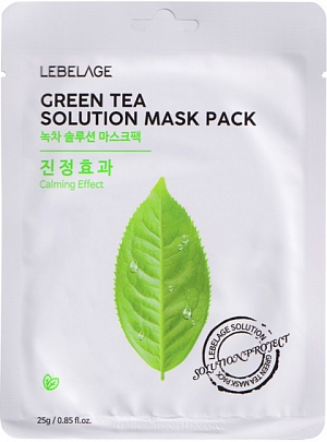 Lebelage~Тканевая маска с экстрактом зеленого чая~Green Tea Natural Mask