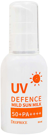 Deoproce~Освежающее солнцезащитное молочко с ромашкой~UV Defence Mild Sun Milk SPF50+ PA++++